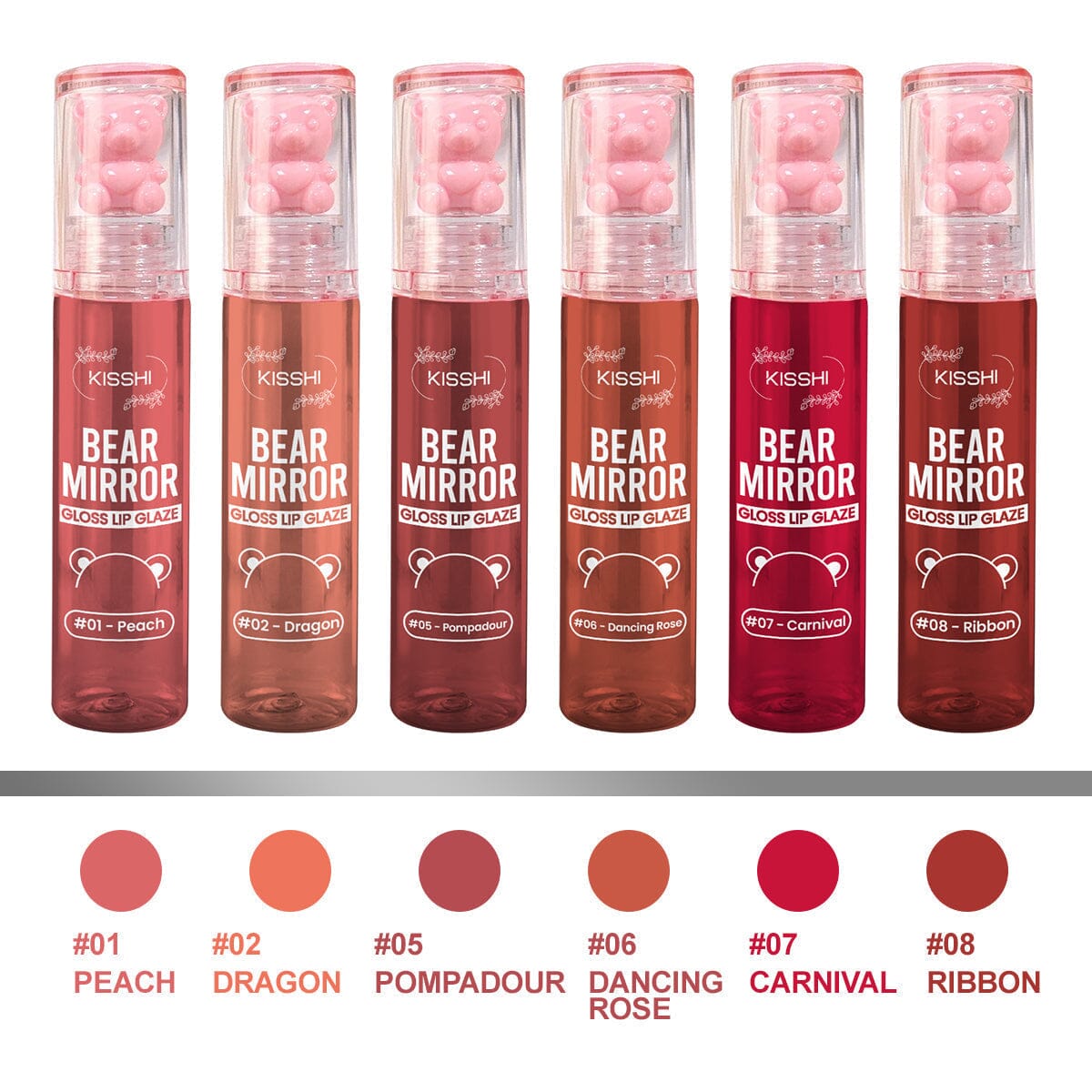 KISSHI™ Bear Mirror Gloss Lip Glaze